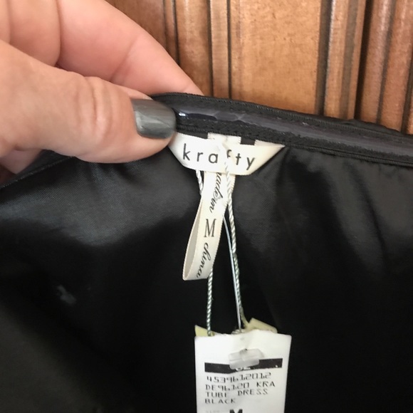 Black satin midi dress with silver studs NWT - Picture 4 of 5